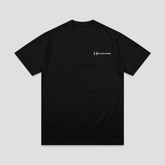 Hemisphere Black Half Sleeve T-Shirt