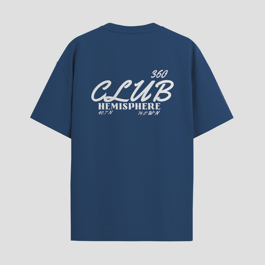 Hemisphere Blue Half Sleeve T-Shirt