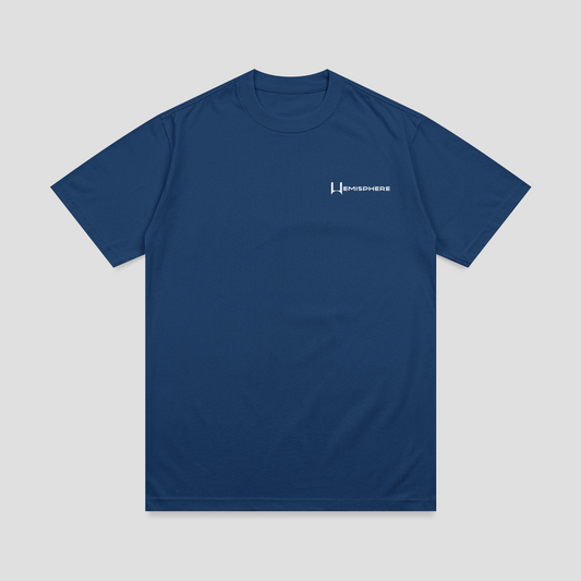 Hemisphere Blue Half Sleeve T-Shirt