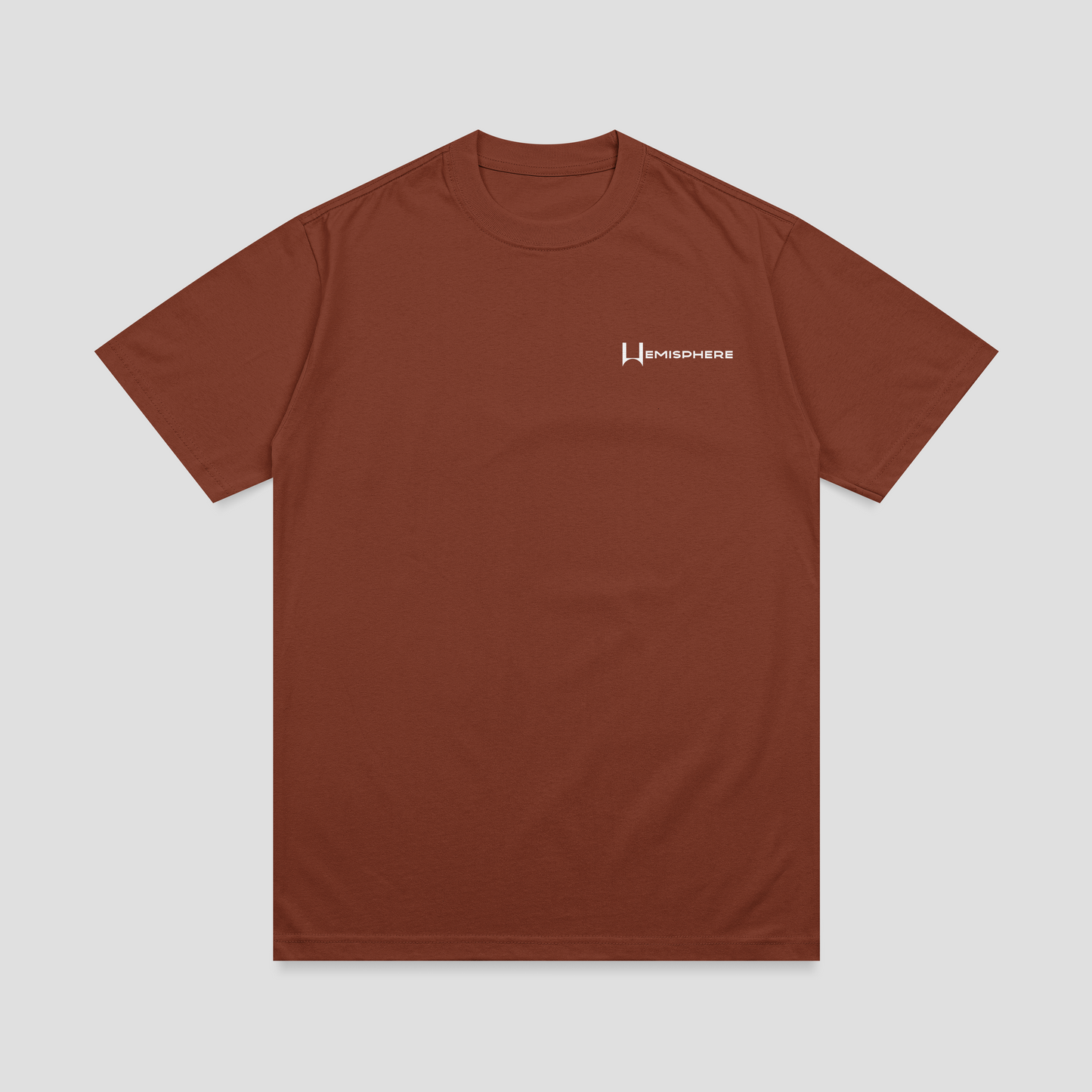 Hemisphere Brown Half Sleeve T-Shirt